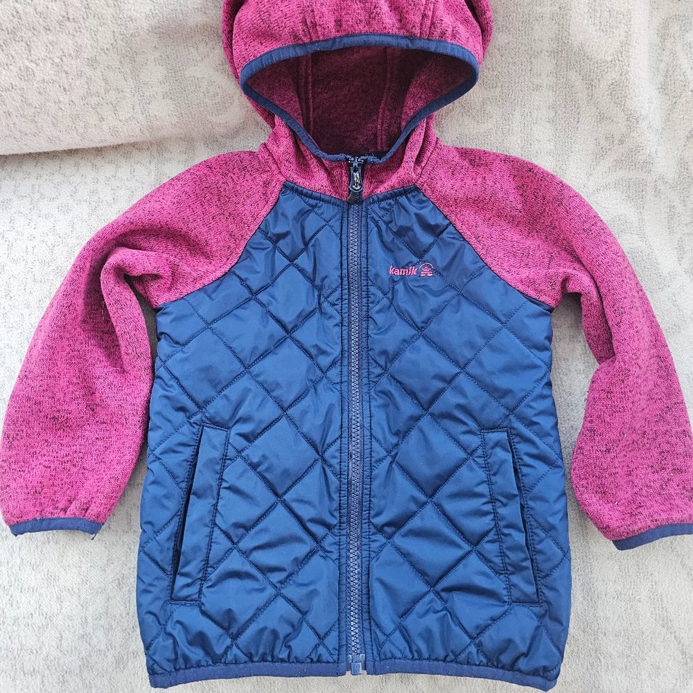 Kids Kamik Hooded Quilted Jacket size 4